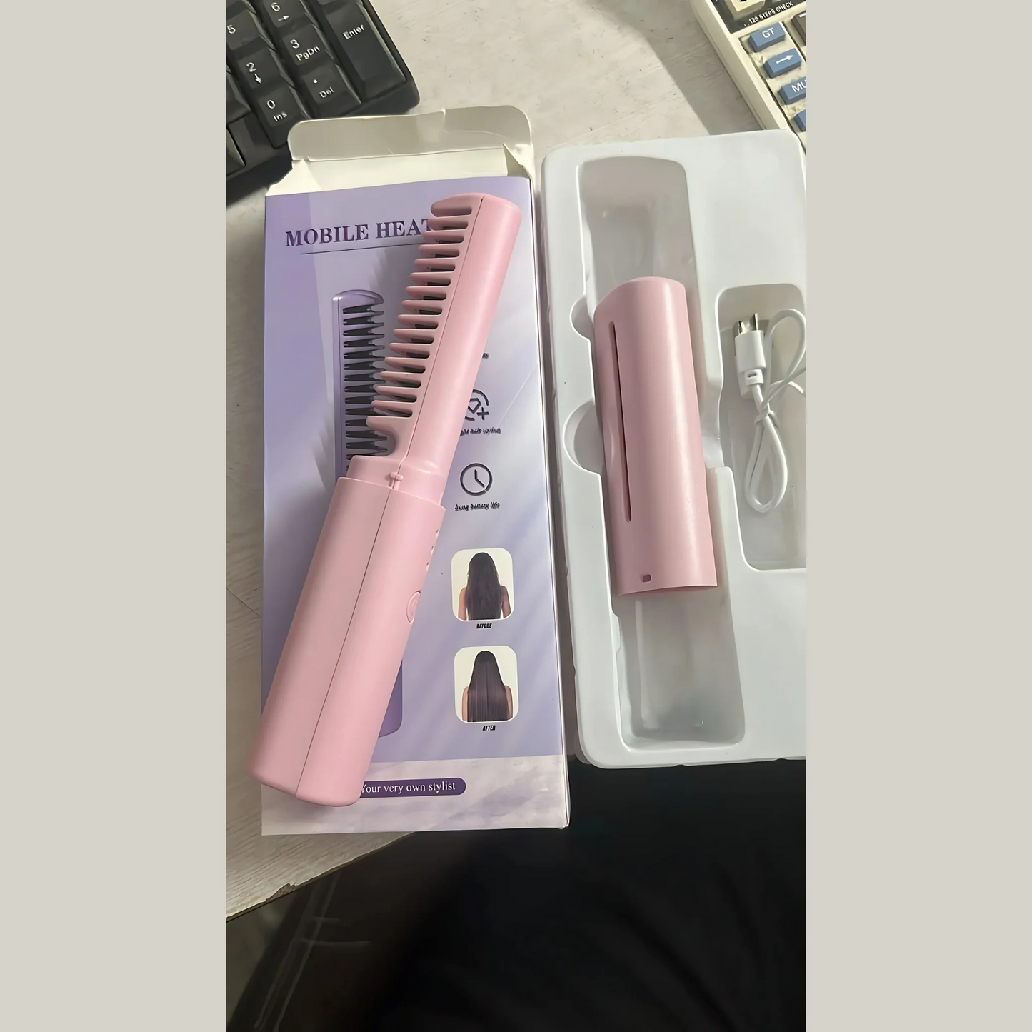 Portable Mini Hair Straightener Comb